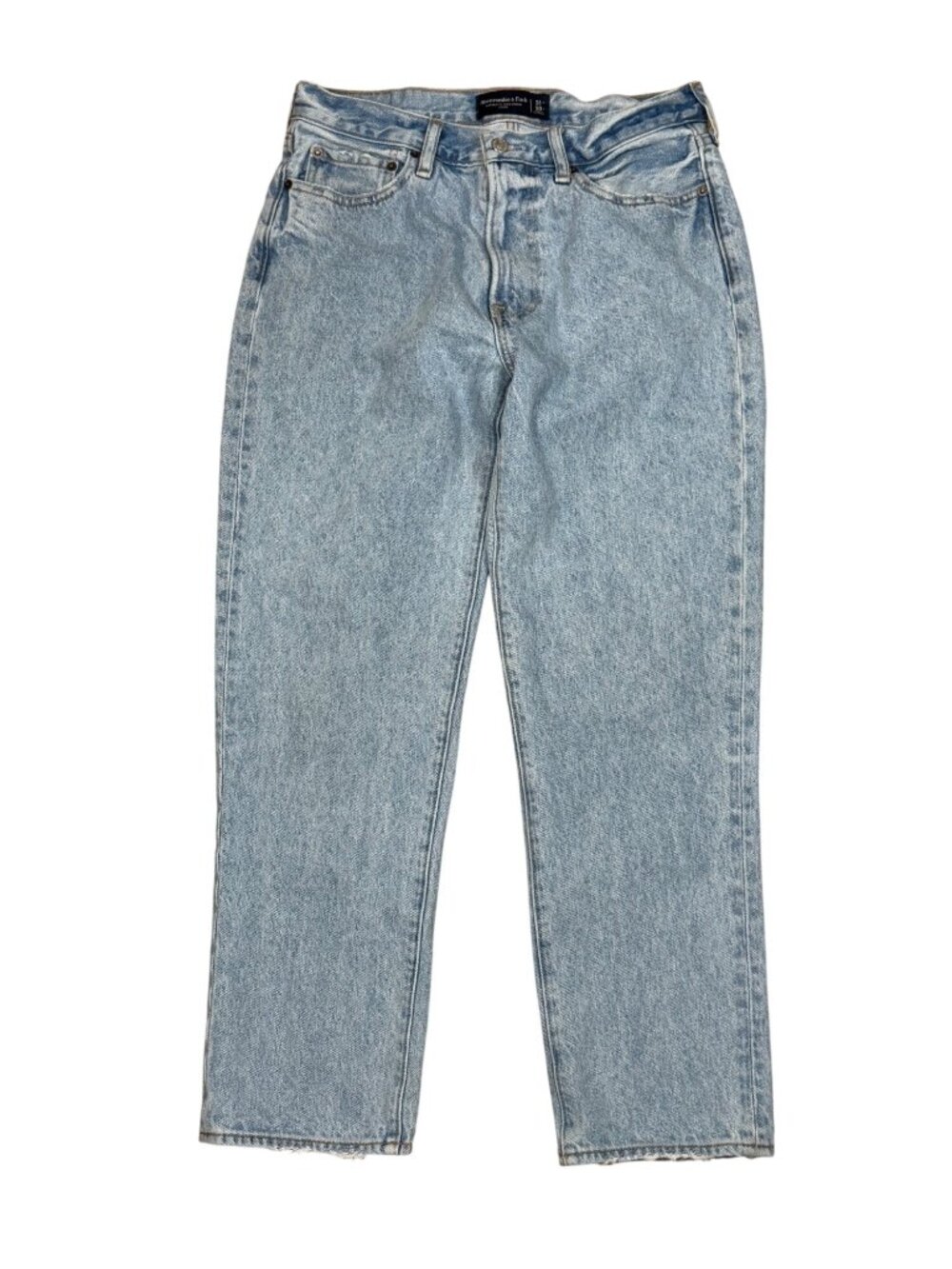 Abercrombie & Fitch Mens Loose Fit Rigid Light Wash Denim Jeans 31x30